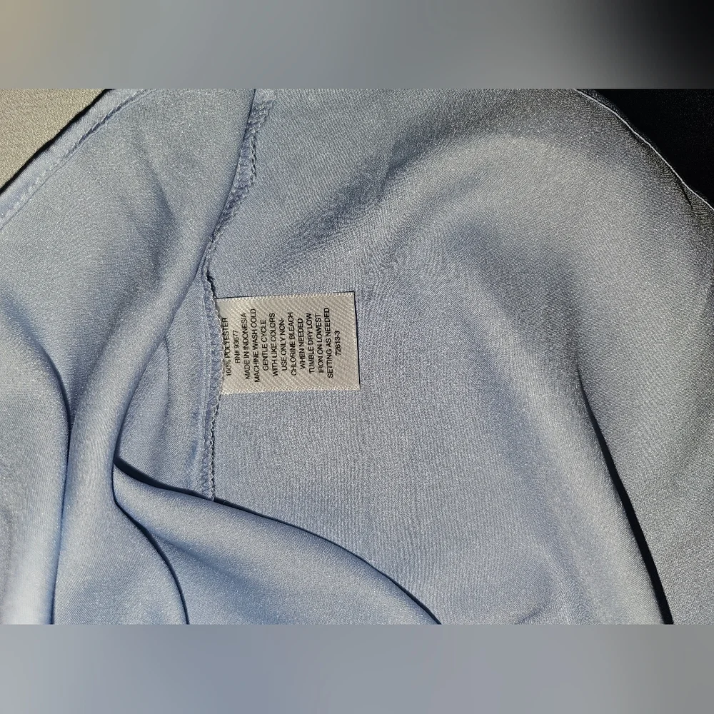 Worthington Soft Blue Wrap Blouse - Picture 16 of 16